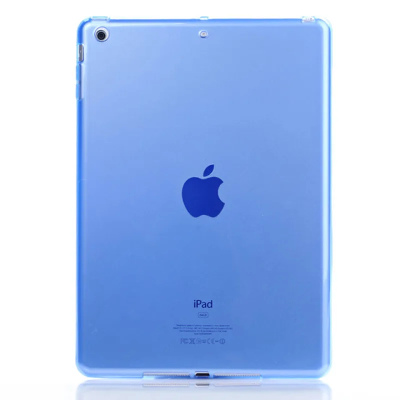 Мягкий силиконовый чехол для Apple iPad Air, для iPad 5, A1474, A1475, A1476, прозрачный защитный чехол для планшета из ТПУ+ стилус - Цвет: Синий