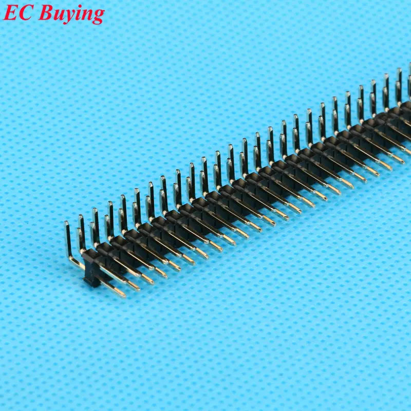 10 шт./лот 2x40pin 2 54 мм двухрядный позолоченный штыревой разъем 2*40|connector cctv|connector