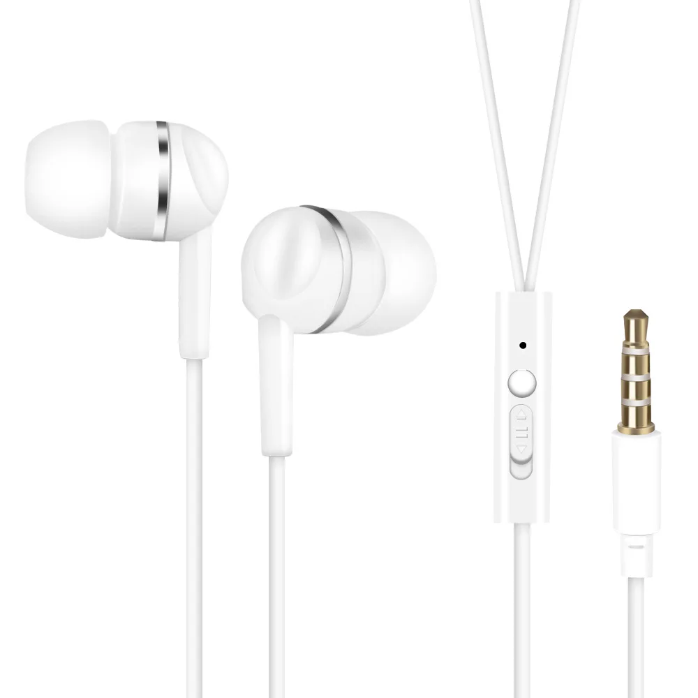 

100PCS High quality Universal stereo wired earphone wired-control earphone with Microphone