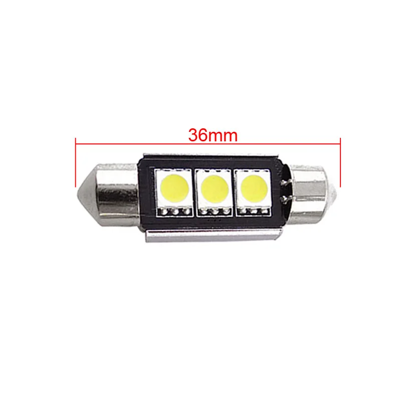 2 шт. 36 мм/39 мм/41 мм C5W 3SMD 5050 светодиодный CANBUS без ошибок гирлянда лампа автомобиля