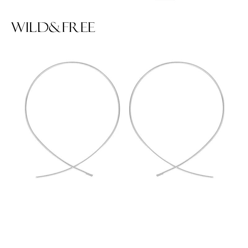 Женские Висячие серьги Wild & Free золотистые ручной работы в форме рыбки
