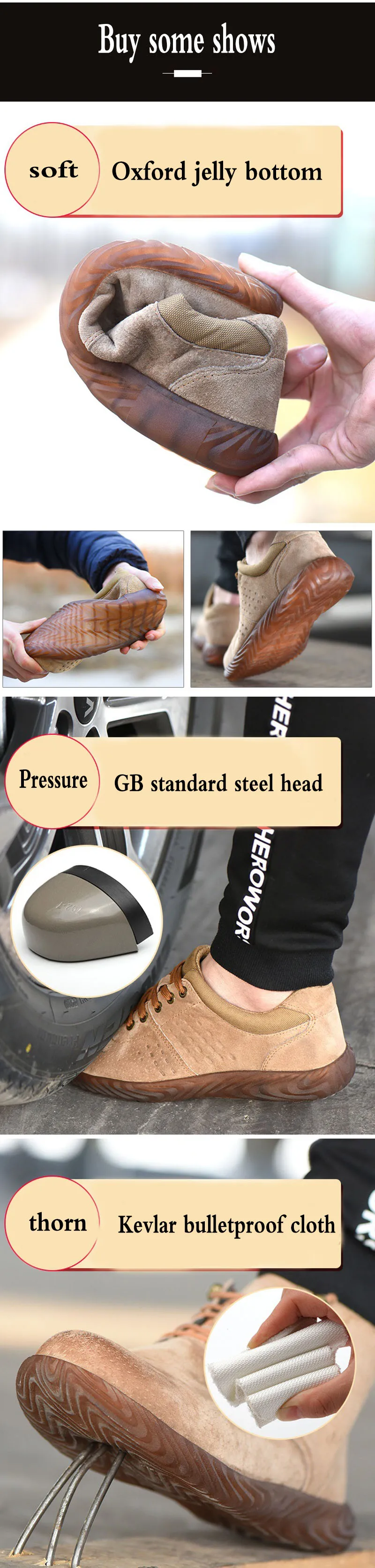 Labor Insurance Shoes2019 Men Steel Head Anti-smash Stab-resistant Anti-slip Electric Welder Beef Tendon Jelly Bottom Work Shoes