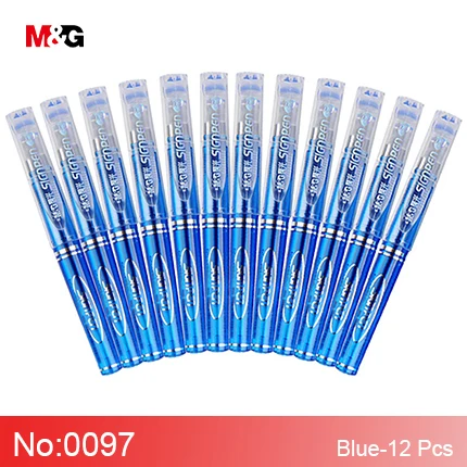 Blue-12pcs 12 шт./партия креативная каваи мини гелевая ручка короткая нейтральная ручка для детей подарок для письма карманная ручка для офиса канцелярские принадлежности - Цвет: Blue-12pcs