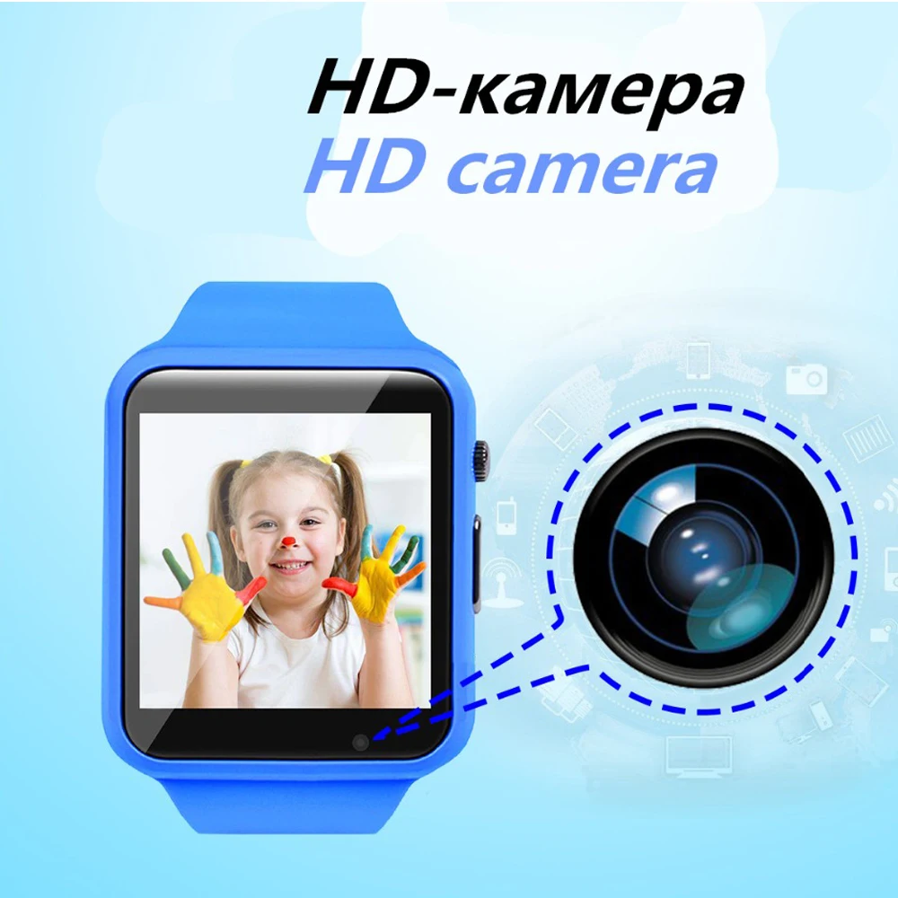 A1 Bluetooth Смарт часы сим карта TF камера Детские для мальчиков и девочек Спортивные