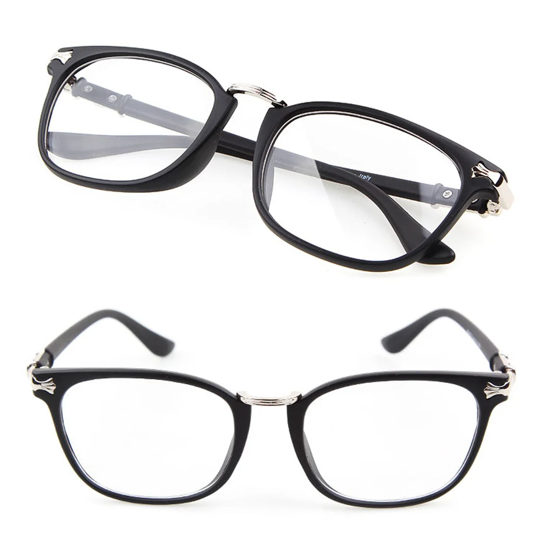 Рамки Дамы Винтаж оправы для очков ретро для мужчин Eye wares прозрачные линзы оптический черный прозрачный