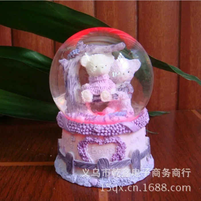 Производители продающие 65 световой хрустальный шар света снег детский хоккей