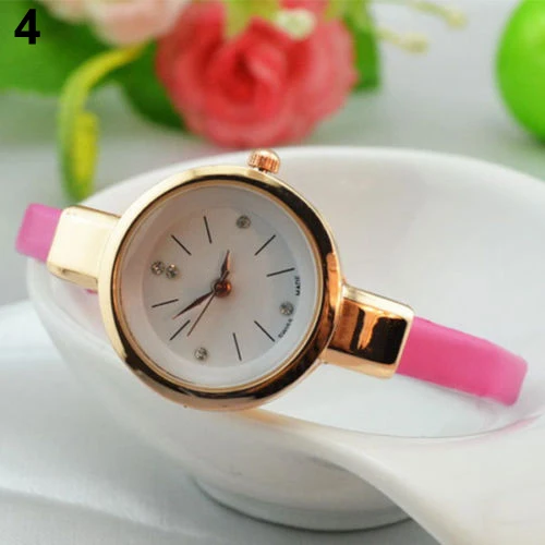 2015 горячие Для женщин женские Карамельный Цвет Модный тонкий кожаный ремешок