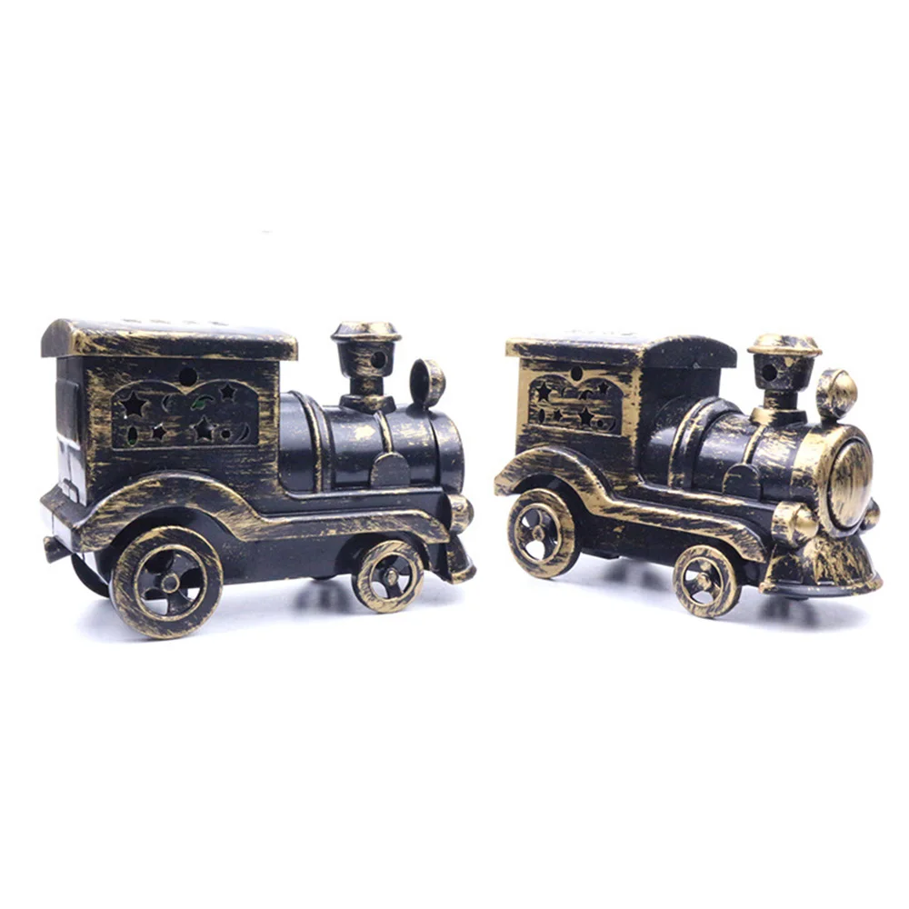 Ветер до тянуть линии ретро локомотив с рисунком героев из мультфильма детей