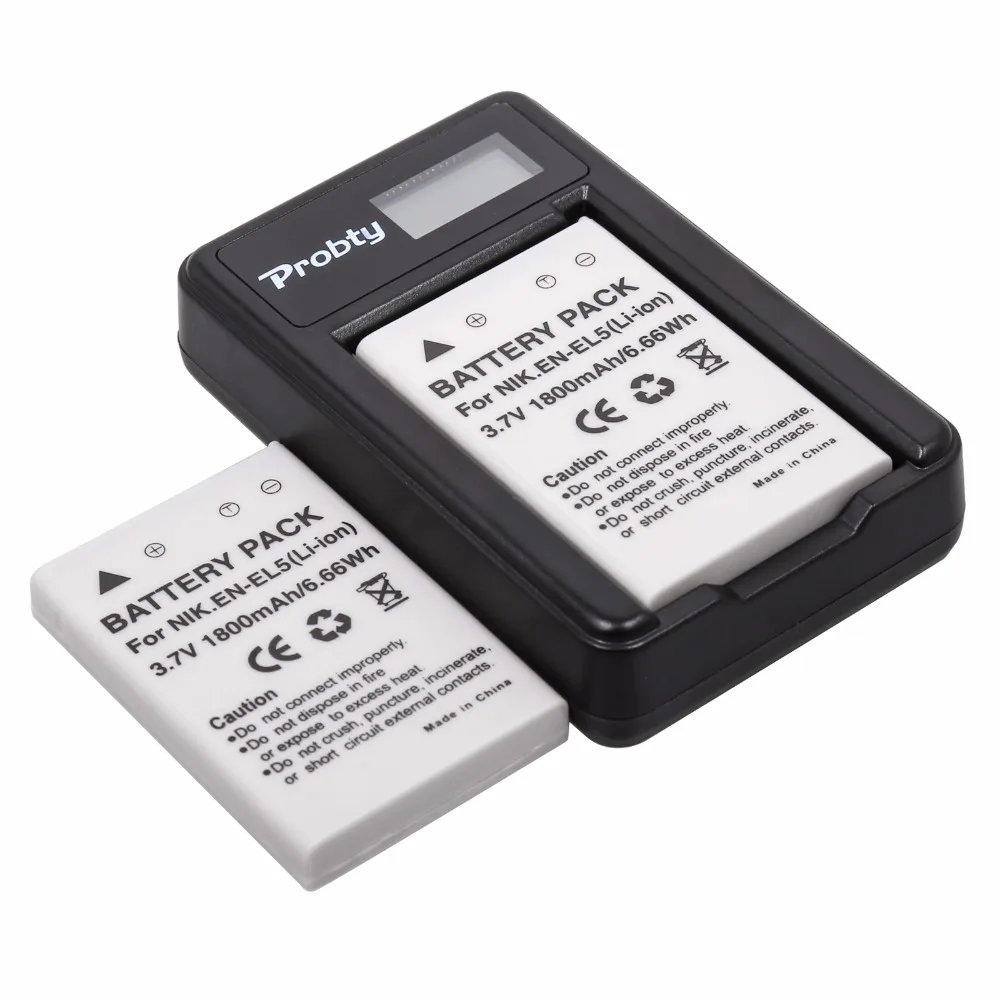 EN EL5 батарея + зарядное устройство USB с ЖК дисплеем для камеры Nikon CoolPix P530 P520 P100 P500