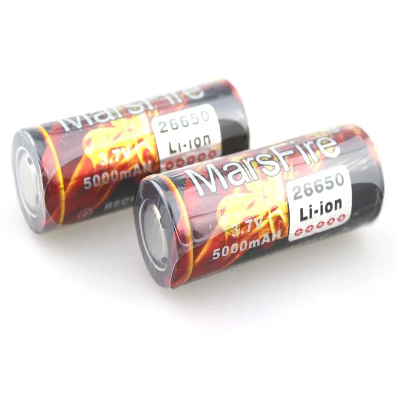Литий ионная аккумуляторная батарея MarsFire 26650 5000 мАч 3 7 в с защитной печатной