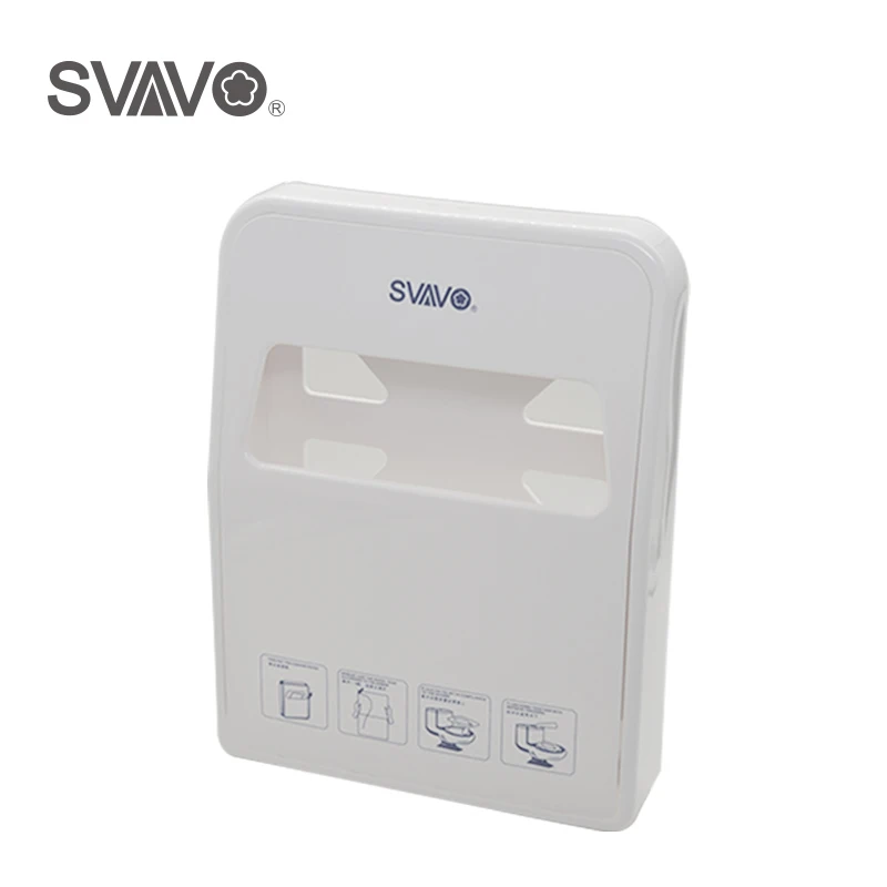 

SVAVO ABS Plastic Wall Mounted Toilet Seat Cover Paper Dispenser 1/4 Toilet Seat Pad Paper Holder