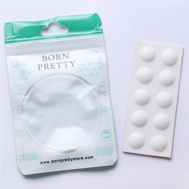 BORN PRETTY, 10 шт., инструменты для дизайна ногтей, Гель-лак, цветная кнопка, белая силиконовая этикетка, наклейка, дизайн, для УФ-геля, клей, Пастер - Цвет: 10Pcs