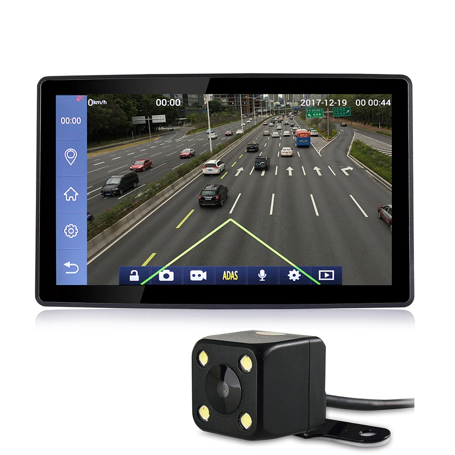 Udricare 9 дюймов Автомобильный грузовик автобус gps навигация Android WiFi Bluetooth телефон ADAS DVR HD 1080P двойной объектив камера заднего вида ADAS gps