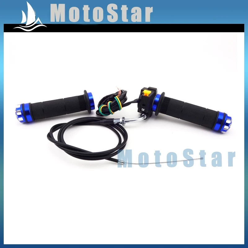 Синяя дроссельная заслонка + кабель ручки стоп переключатель для 2 тактного