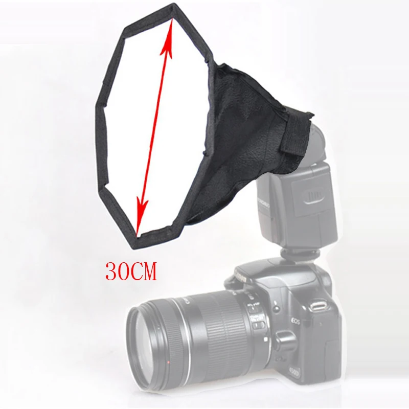 

5pcs/lot 30cm Octagon Flash Diffuser Mini Softbox for Canon for Nikon Speedlite Photo Studio Accessories Soft Box with track
