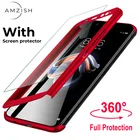 Чехол amzish 360 с полной защитой для Xiaomi Redmi Note 7, чехол для телефона Xiaomi Redmi Note 5, чехол со стеклом для 6A 4X