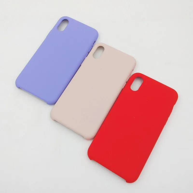 Silky Soft Touch Liquid Silicone Phone Case for iPhone X XS XR XSMAX ShockProof Back Cover |