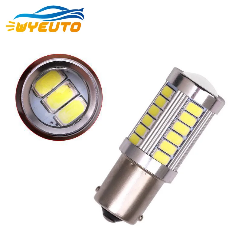 2pcs white car brake light 1156 BA15S 1157 BAY15D5730-33SMD high power reversing 12v | Автомобили и мотоциклы