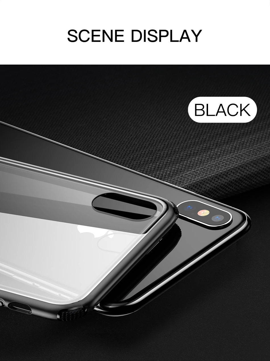 Роскошный стеклянный чехол Baseus для iPhone Xs Max XR, защитный чехол из закаленного стекла для iPhone Xsmax XR Capinhas Fundas