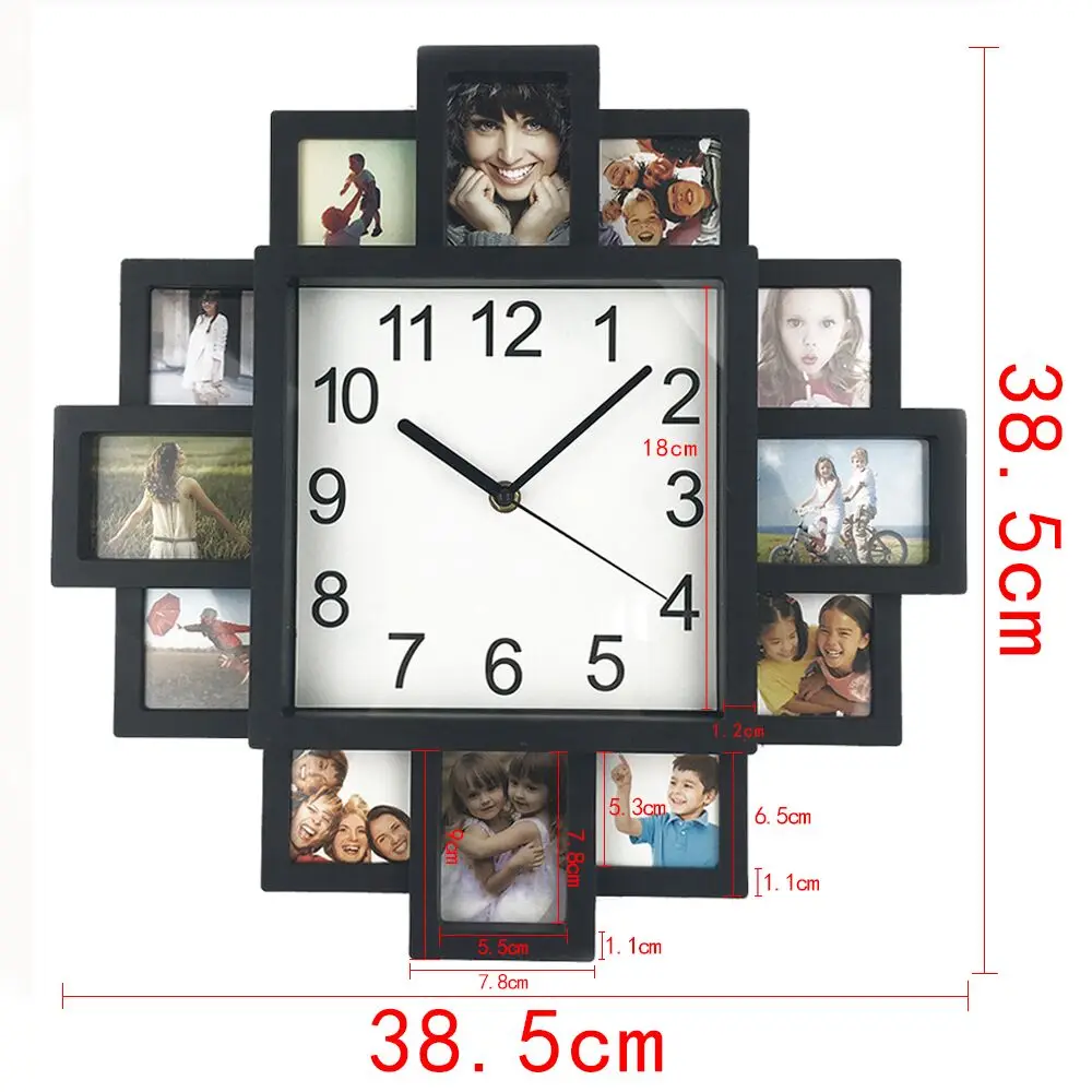 DIY современный дизайн настенные часы фоторамка пластиковые художественные