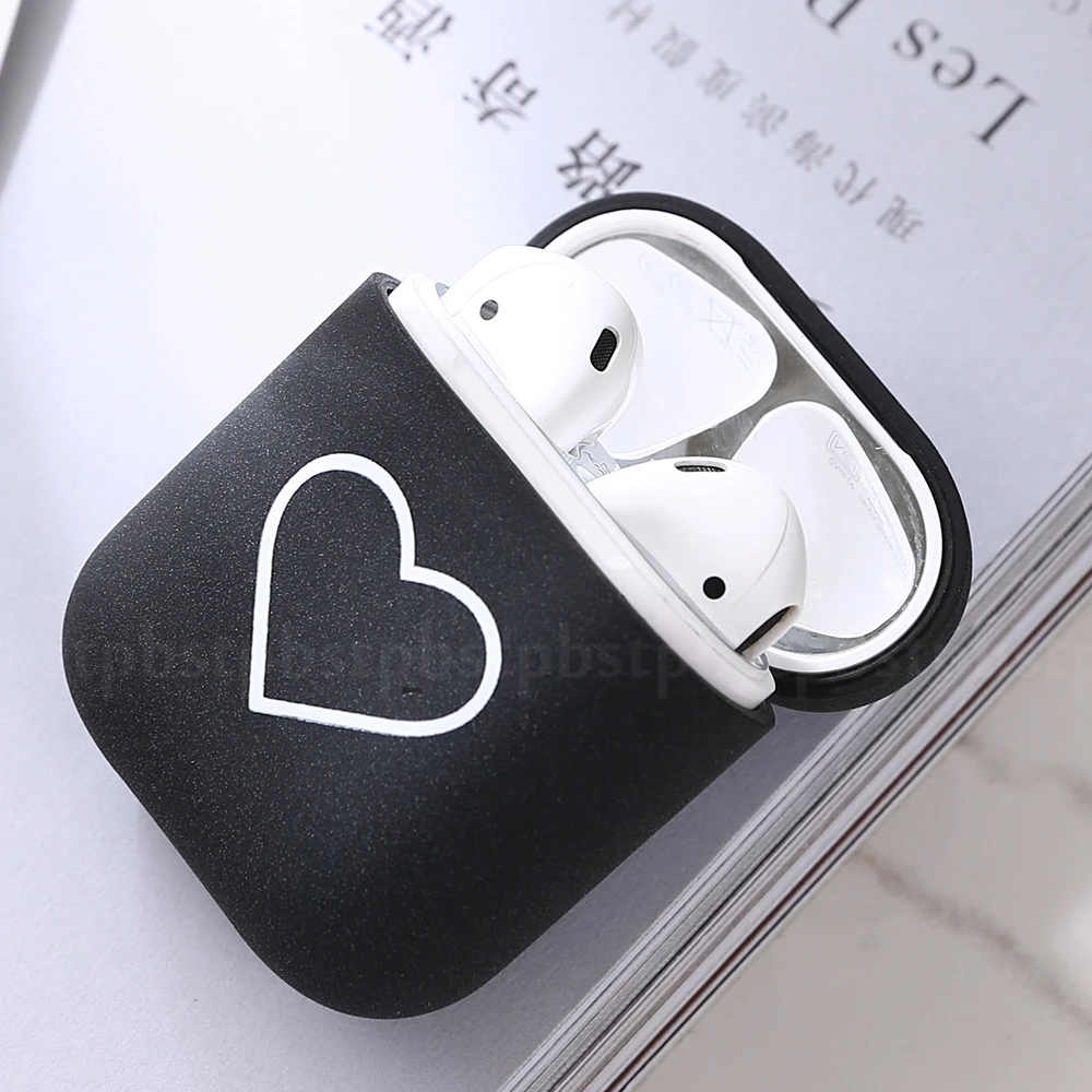 Чехол для беспроводных наушников Airpods 2 1 с любовным сердцем защитный чехол Bluetooth