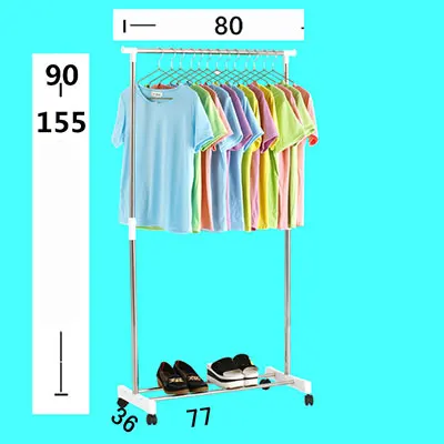 Simple Folding Clothes Hanger Movable Assembled Coat Rack Stand Adjustable Clothing Closet Bedroom Living Room Furniture - Цвет: HH415400CS2