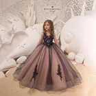 Бальное платье для девочек YCBG1817, Длинное Элегантное платье принцессы