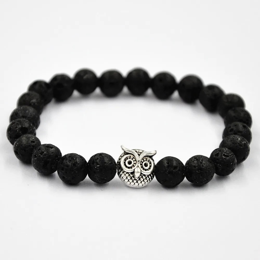 Новые украшения браслет с подвеской в виде головы Совы античном стиле для йоги