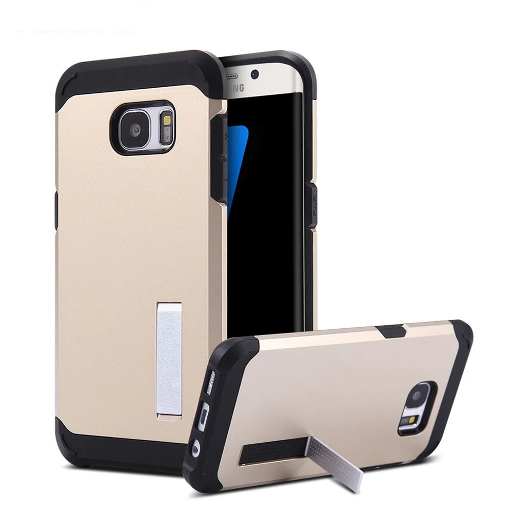 Чехол книжка KISSCASE Hybrid Cool Armor S6 S7 Edge из ТПУ с подставкой для Samsung Galaxy Edge|tpu case|for samsung