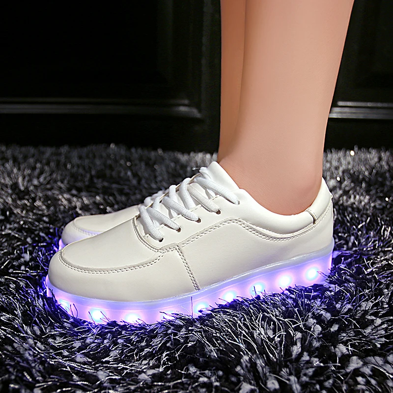 7ipupas 25-44 светящиеся кроссовки детская обувь с подсветкой теннисная обувь для девочек кроссовки с подсветкой