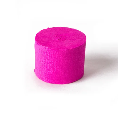 fuchsia Большая! 25 М длинные крепированная бумага серпантин Гирлянда Свадебные украшения Дети День рождения радуга вечерние принадлежности для душа ребенка - Цвет: fuchsia