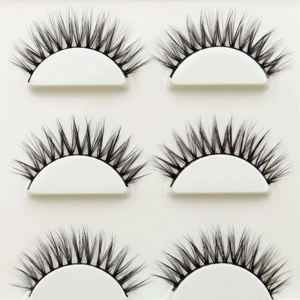 3 пары Накладные ресницы &quotкрест накрест&quot ручной работы искусственные