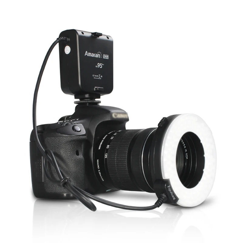Aputure HC100 CRI 95+ LED Ring Flash Light Speedlight For Canon EOS 1D 7D 6D 50D 5D Mark II III 700D 70D 60D 650D DSLR Camera |