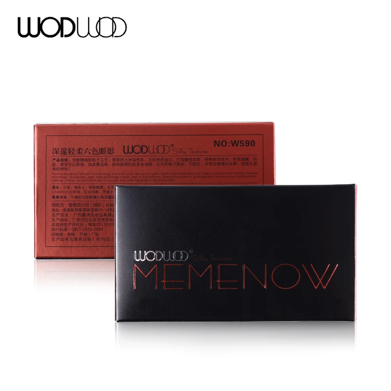 WODWOD брендовые шелковистые текстуры 6 цветов мерцающие тени для век макияжная