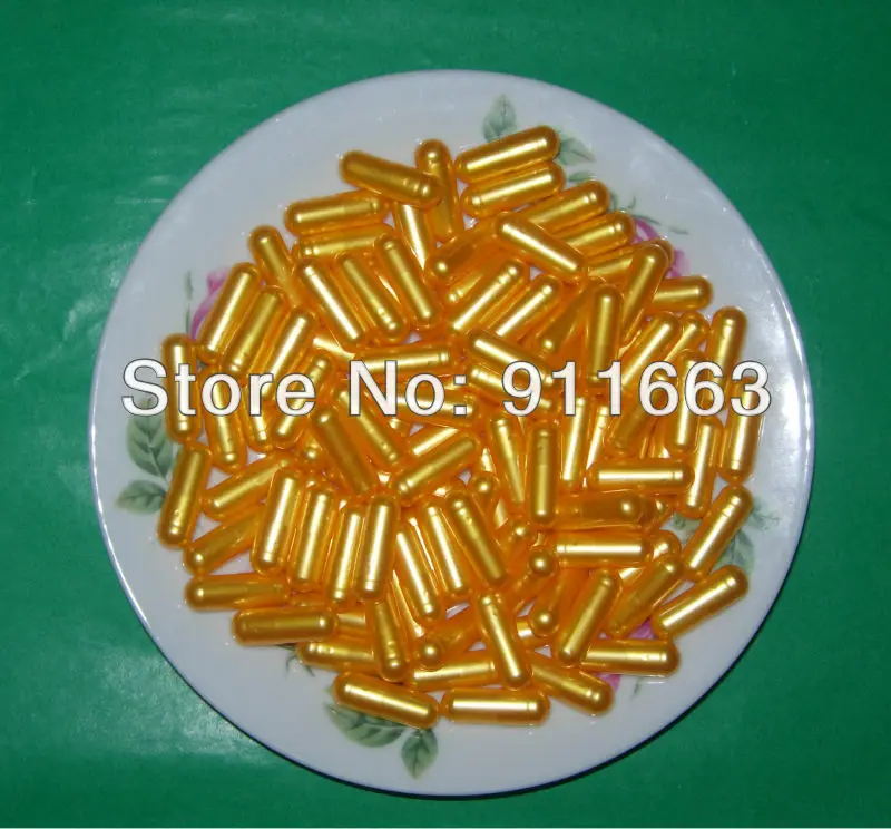 

0# 5,000pcs! Pearl Yellow-Pearl Yellow colored Empty Capsules,Gelatin Empty Capsule 0#!(joined or seperated capsule available!)