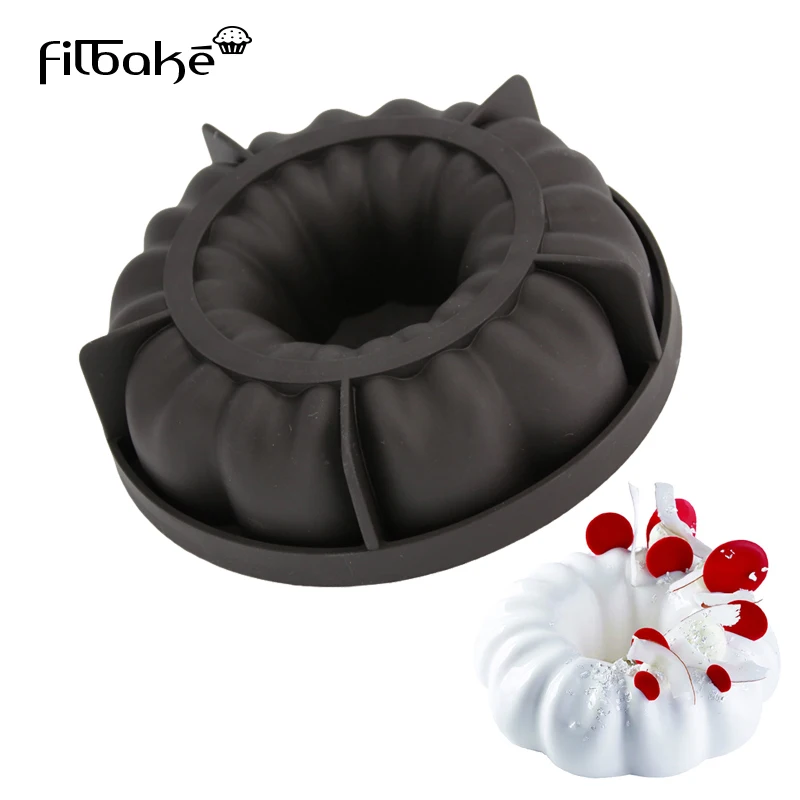 FILBAKE 3D круглая форма королева черные формы для торта силиконовая выпечки