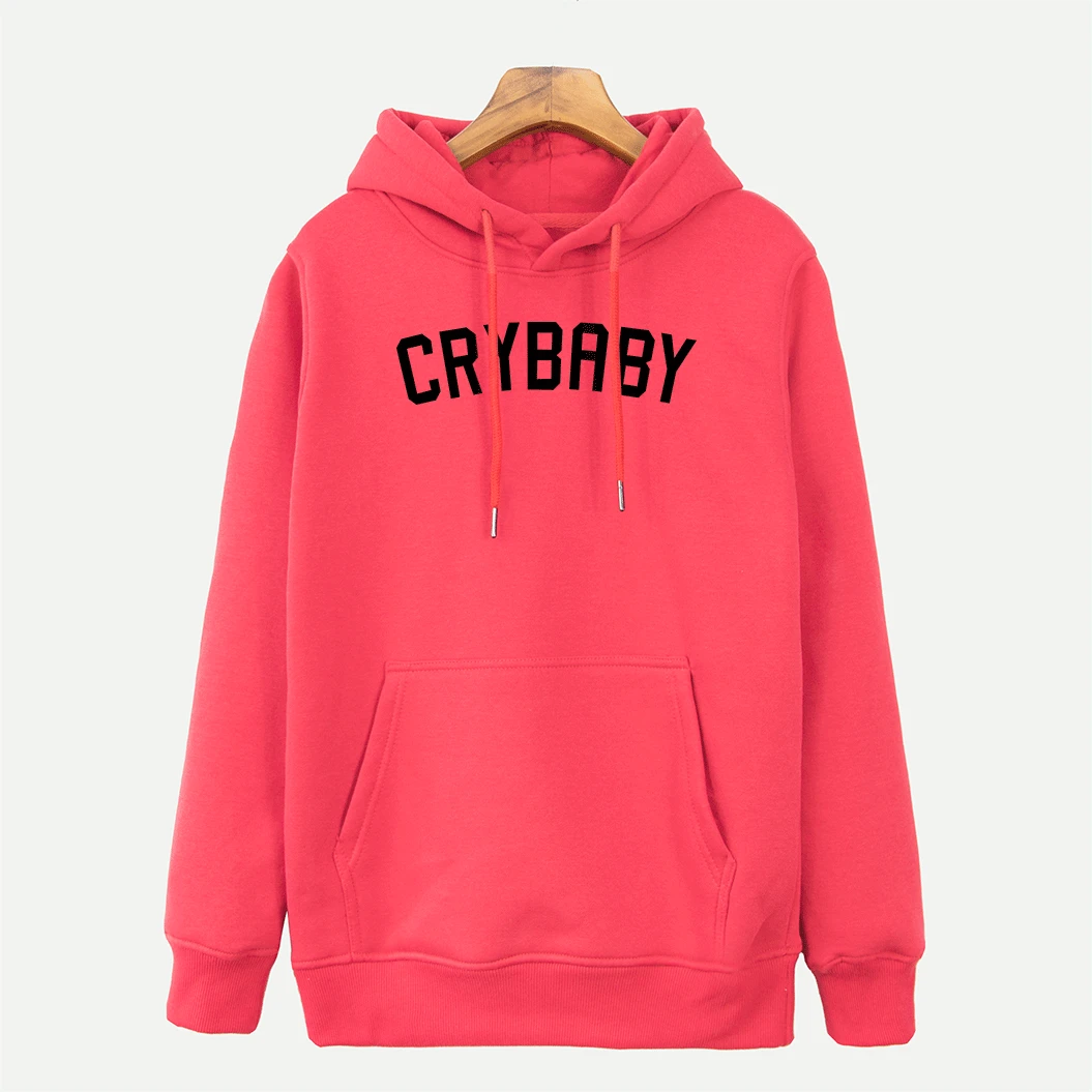 Детский Забавный Свитшот CRY для женщин 2018 осенне зимняя флисовая толстовка с