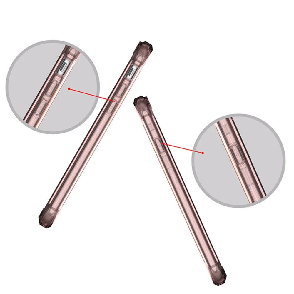 Гибридный ТПУ PC Противоударный Прозрачный iphone7 Броня Всего Тела Жесткий Футляр