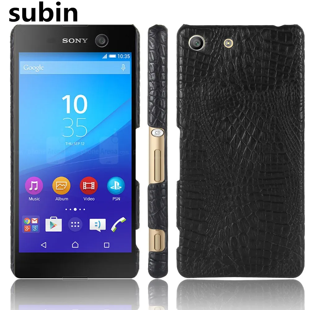

New For Sony Xperia M5 Dual E5663 Case Luxury Retro Crocodile Leather Cover For Sony Xperia M5 E5603 E5606 E5653 Phone Bag