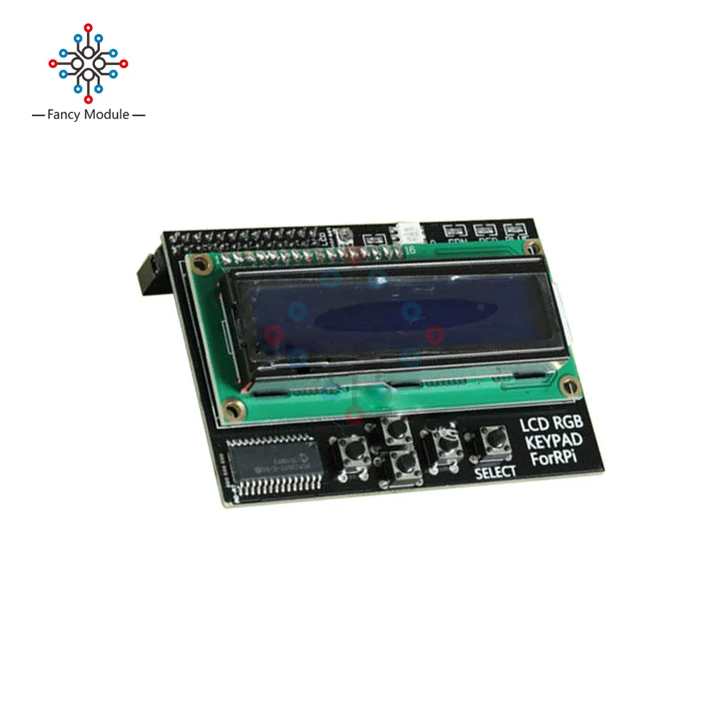 ЖК дисплей I2C 1602 16x2 Pi RGB светодиодный экран клавиатуры расширенная плата Синяя