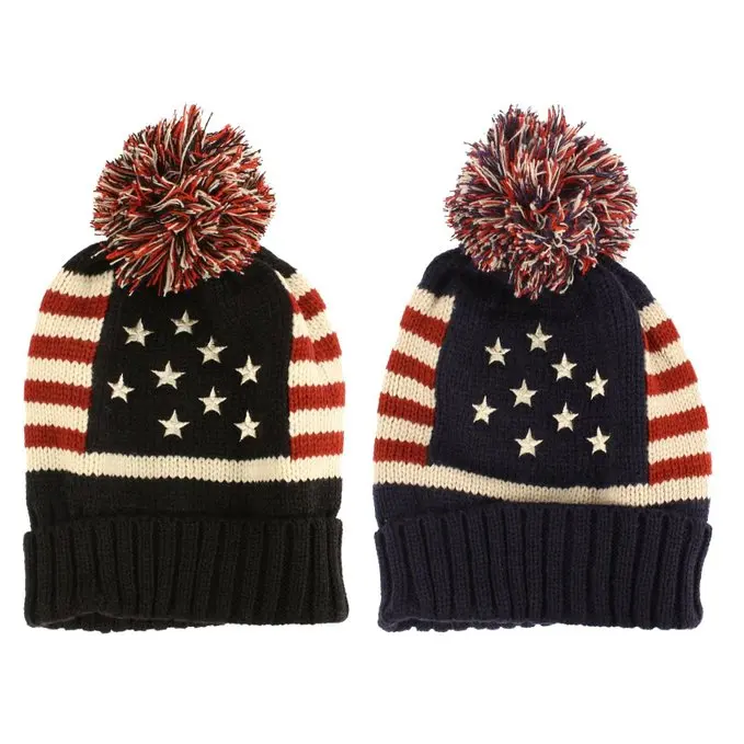 

New Usa American Flag Beanie Hat Wool Winter Warm Knitted Caps and Hats For Man and Women Skullies Cool Beanies G-328