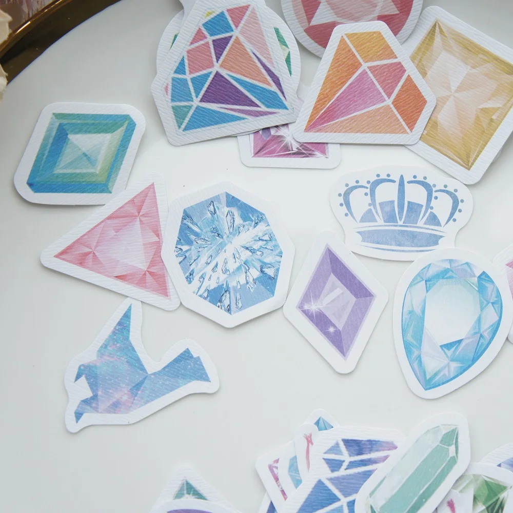 48 шт. сверкающие драгоценные камни Дизайн Стикер в качестве подарочной бирки