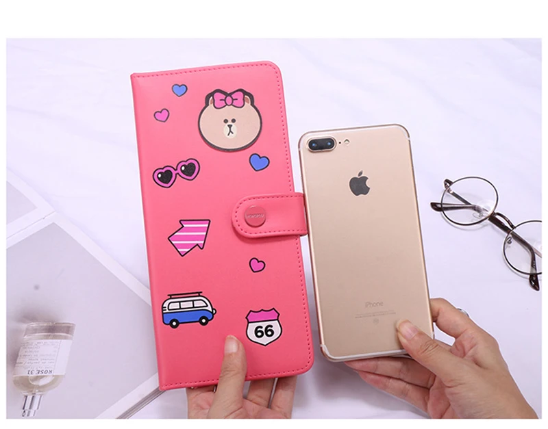 QEHIIE Kawaii, Обложка для паспорта и путешествий, милый Принт, Женский держатель для карт, держатель для паспорта, PU розовый кожаный держатель для карт, Обложка для паспорта