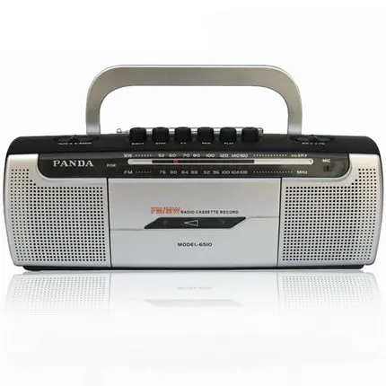 Panda 6510 магнитофон записывающее радио маленький двойной динамик лента для изучения английского языка Playe r Двухполосное радио