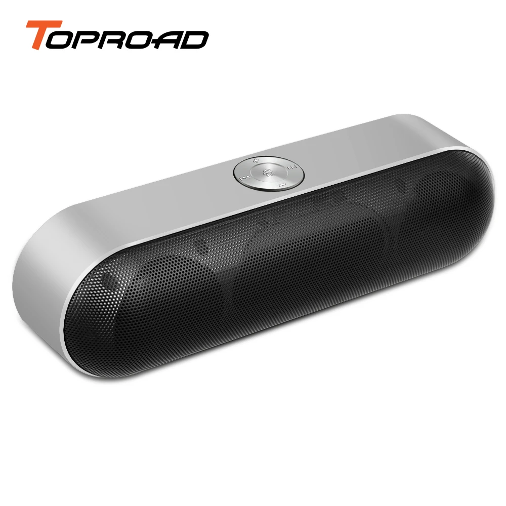 TOPROAD Беспроводной Bluetooth стереоколонка MP3 плеер с микрофоном Поддержка TF AUX FM радио