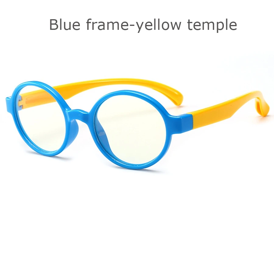 F012 blue-yellow Belmon Дети студентов оправа для очков дети анти-голубые лучи свет компьютера оптические очки для маленьких мальчиков и девочек F012 - Цвет оправы: F012 blue-yellow