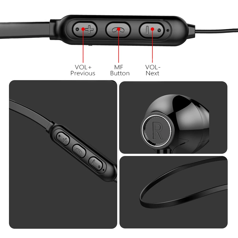 Lewinner A10 Bluetooth наушники IPX4 водонепроницаемые беспроводные V5.0 гарнитура с шейным