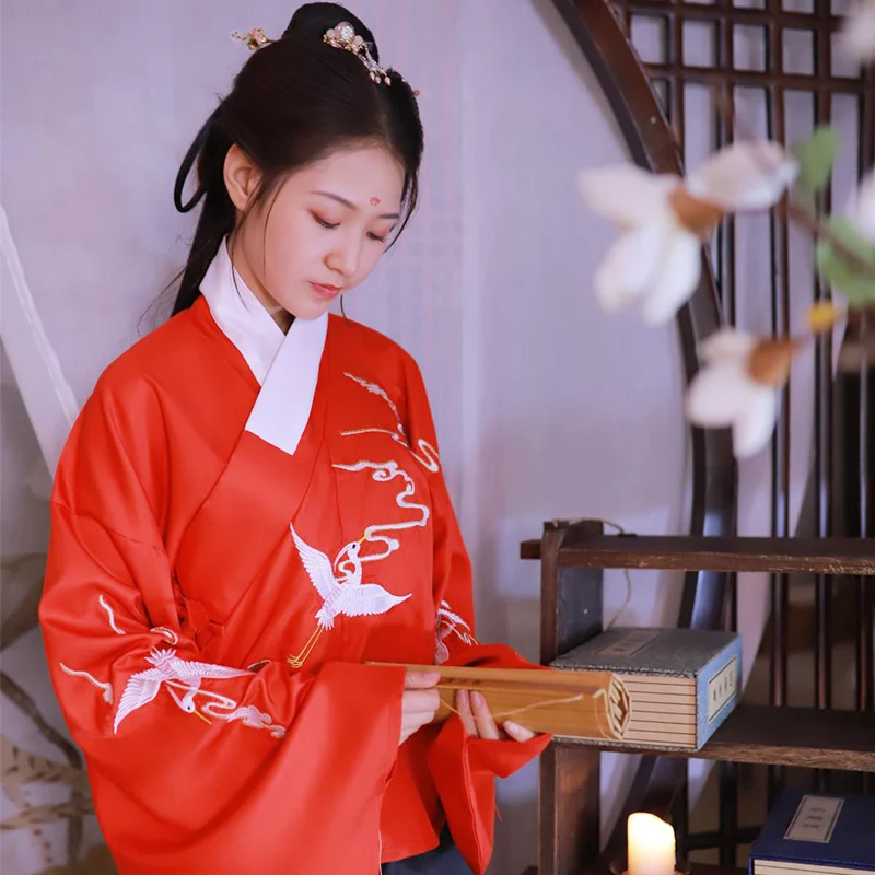 Новинка платье Hanfu костюмы в китайском стиле красные для женщин Китайская