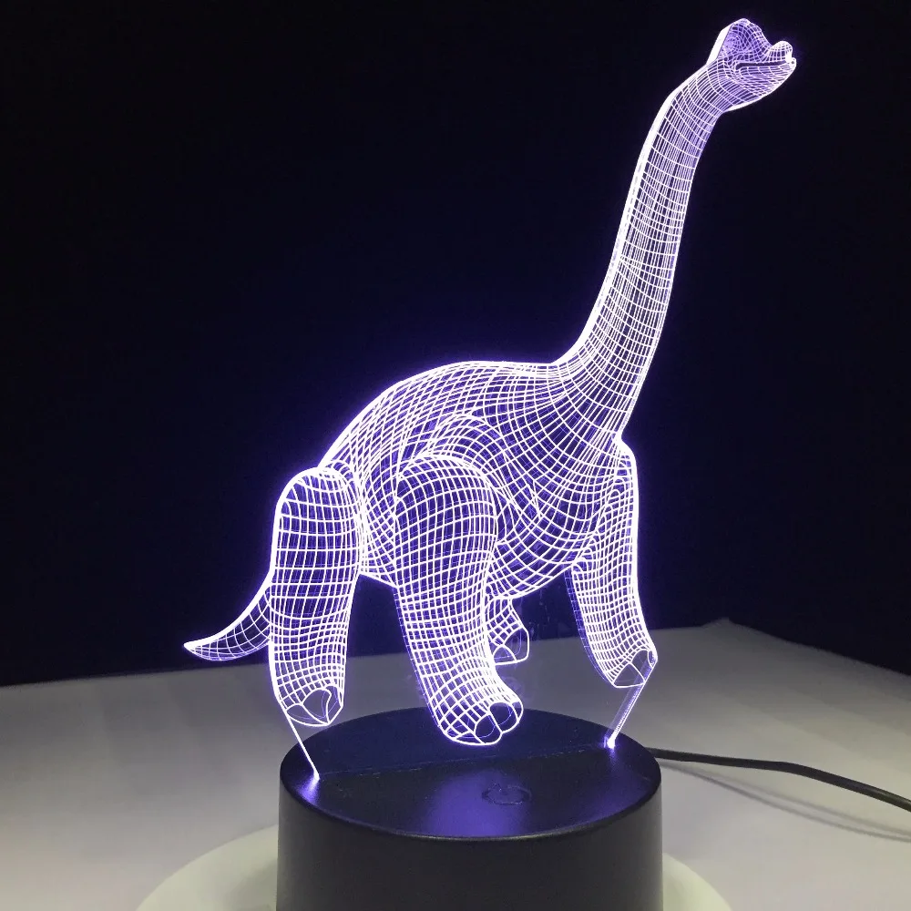 

Dinosaur Novelty Lampada Animal 3D Lamp LED Colorful Atmosphere Touch Sensor Night Light Acrylic Engraving Figure Creative Gifs