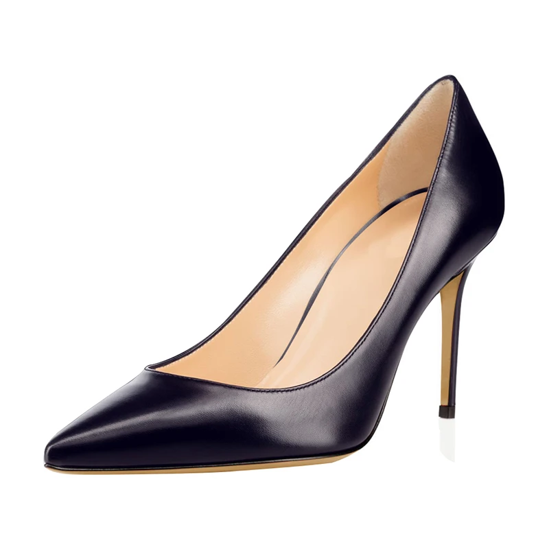 

Haut Femme Elegant Sexy Fashion Solid Genuine Leather 9 Colors Office Women Pumps Sexy Pointed Toe High Heels 8.5cm Shoes D023A